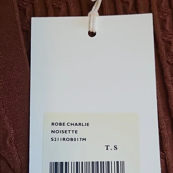 Nwt! Sezane Charlie Midi dress hazelnut - Picture 8 of 13